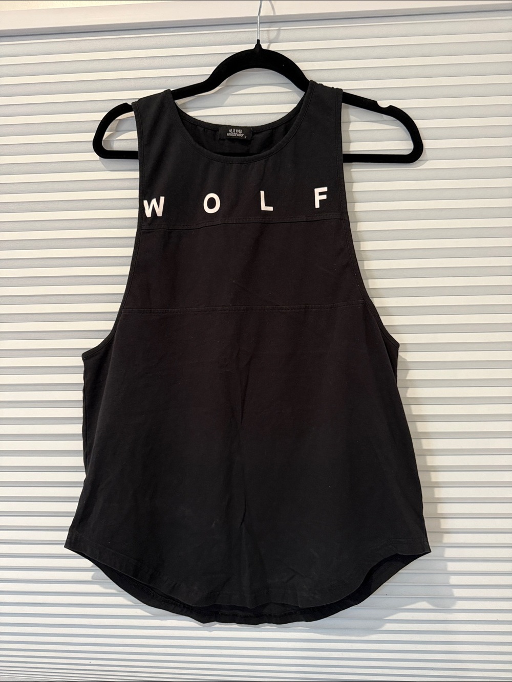 WOLF Black Muscle Tank Top